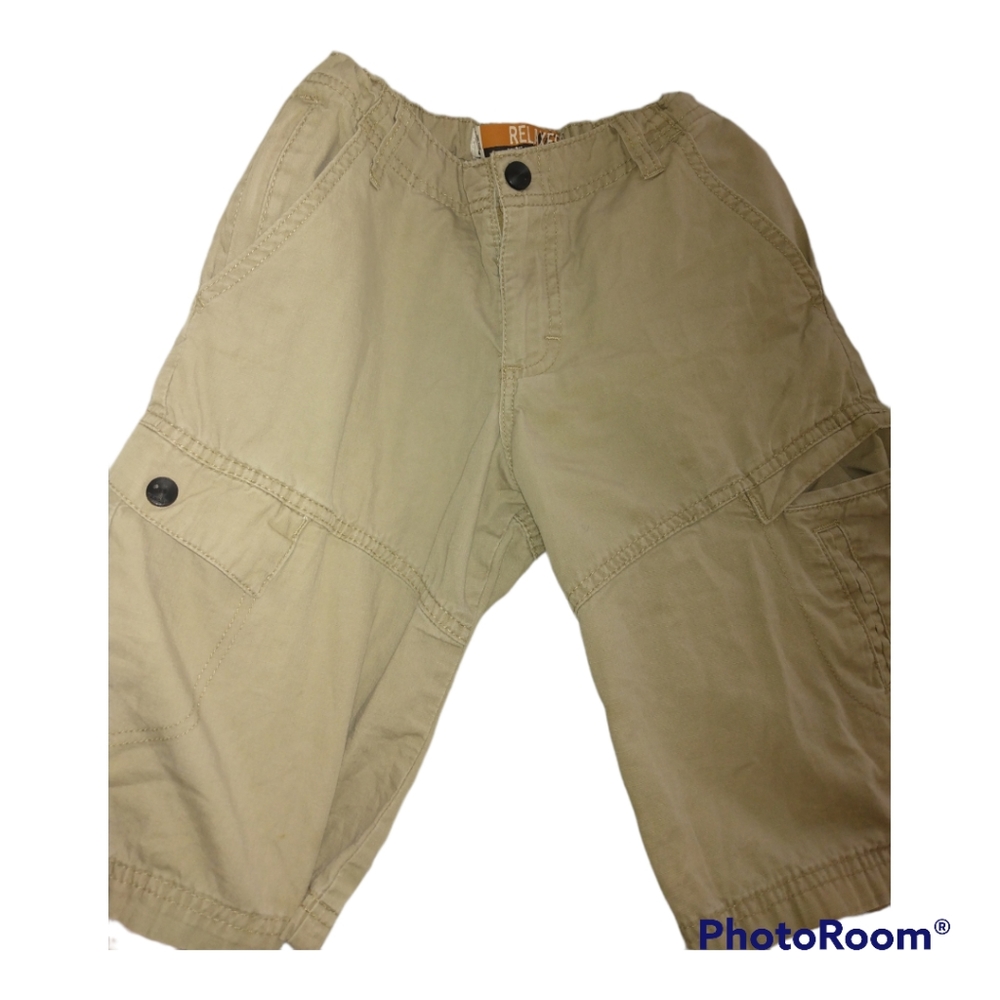 Lee dungarees, khaki, cargo, adjustable waist, shorts, boys size 12